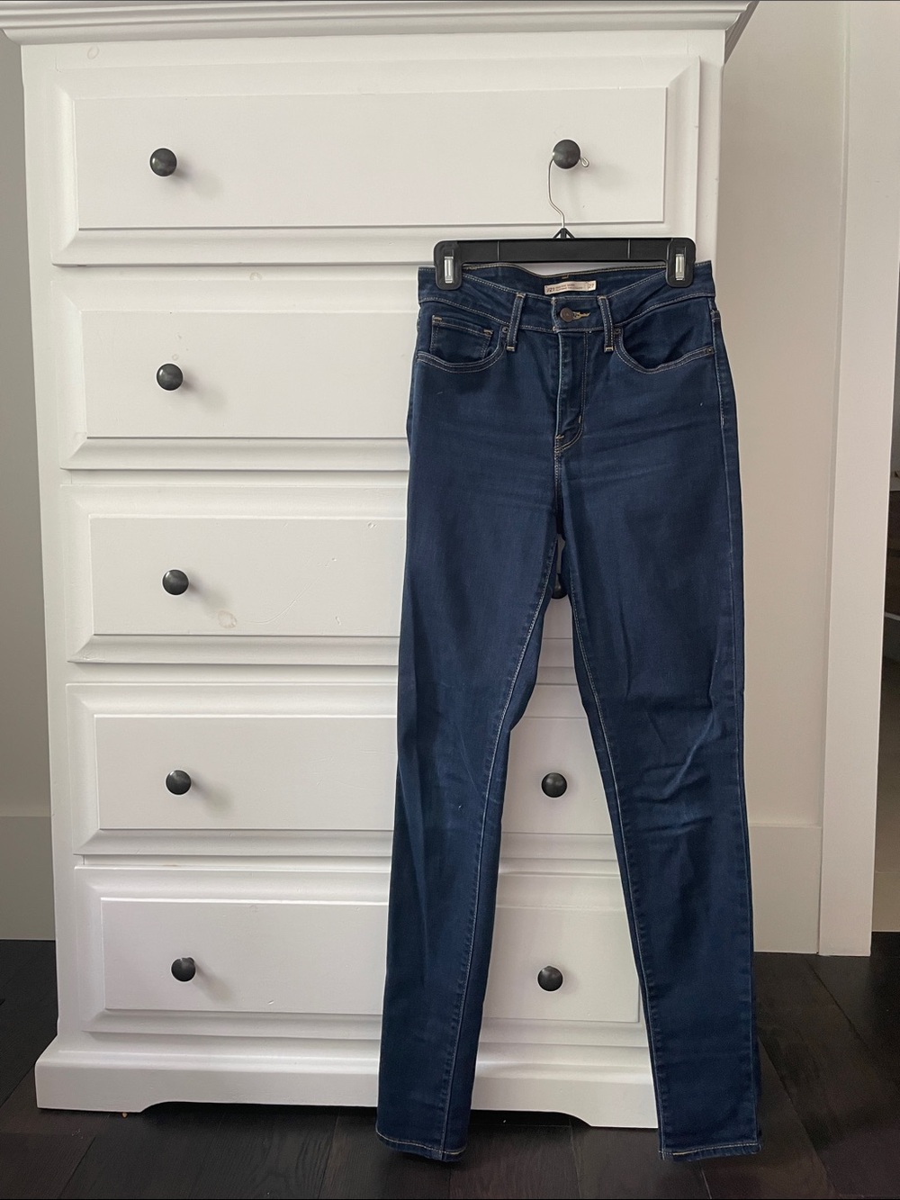 Levi's Women's 721 High-Rise Skinny Jeans in Dark Blue